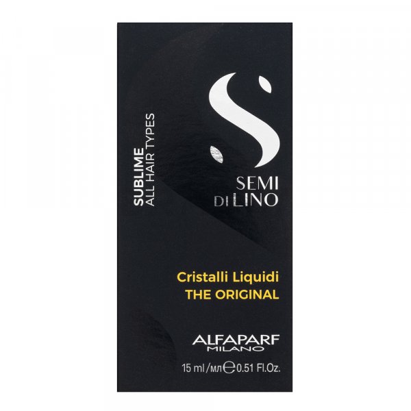 Alfaparf Milano Semi Di Lino Sublime Cristalli Liquidi The Original Haaröl für Feinheit und Glanz des Haars 15 ml