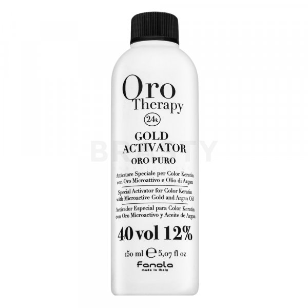 Fanola Oro Therapy 24k Gold Activator Oro Puro vyvíjecí emulze pro všechny typy vlasů 12% 40 Vol. 150 ml