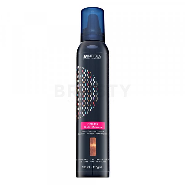Indola Color Style Mousse Semi-permanente Schaum-Haarfarbe Light Brown Hazel 200 ml
