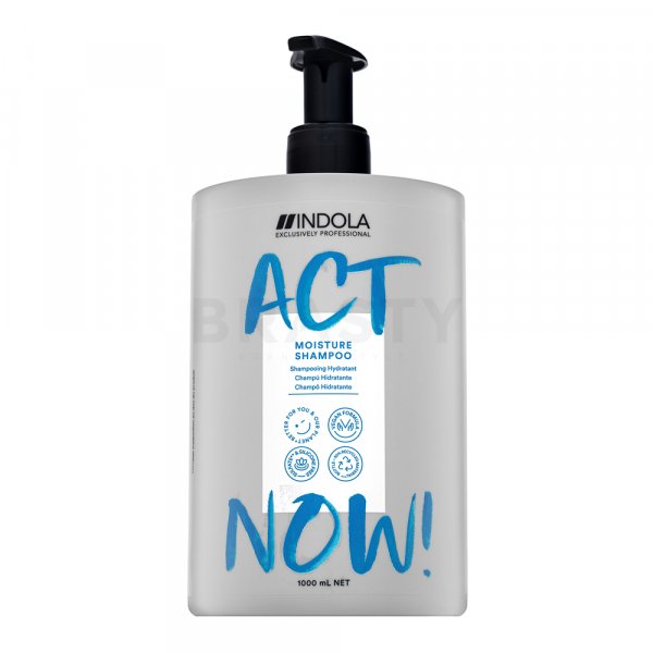 Indola Act Now! Moisture Shampoo tápláló sampon haj hidratálására 1000 ml