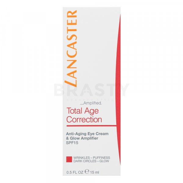 Lancaster Total Age Correction Amplified Anti-Aging Eye Cream & Glow Amplifier SPF15 rozjaśniający krem pod oczy z formułą przeciwzmarszczkową 15 ml