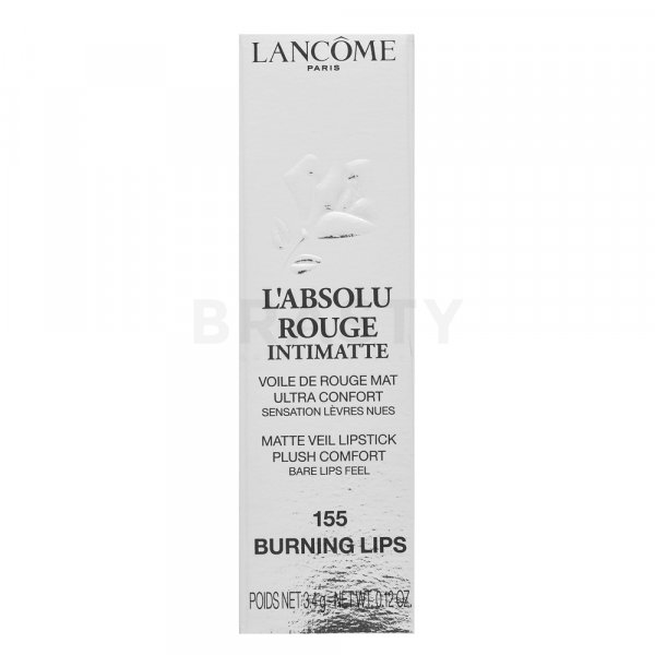 Lancôme L'ABSOLU ROUGE Intimatte 155 Burning Lips rtěnka s matujícím účinkem 3,4 g