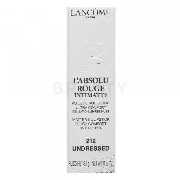 Lancôme L'ABSOLU ROUGE Intimatte 212 Undressed ruj cu efect matifiant 3,4 g