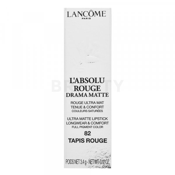 Lancôme L'ABSOLU ROUGE Drama Matte 82 Tapis Rouge Lippenstift mit mattierender Wirkung 3,4 g