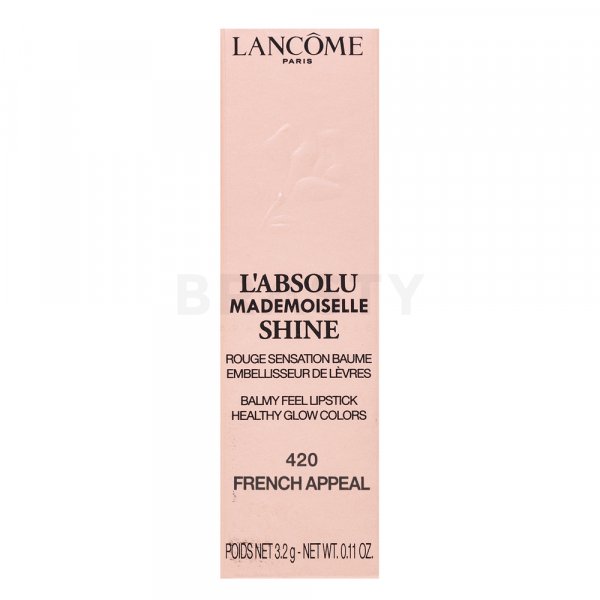 Lancôme L'ABSOLU Mademoiselle Shine 420 French Appeal rtěnka s hydratačním účinkem 3,2 g