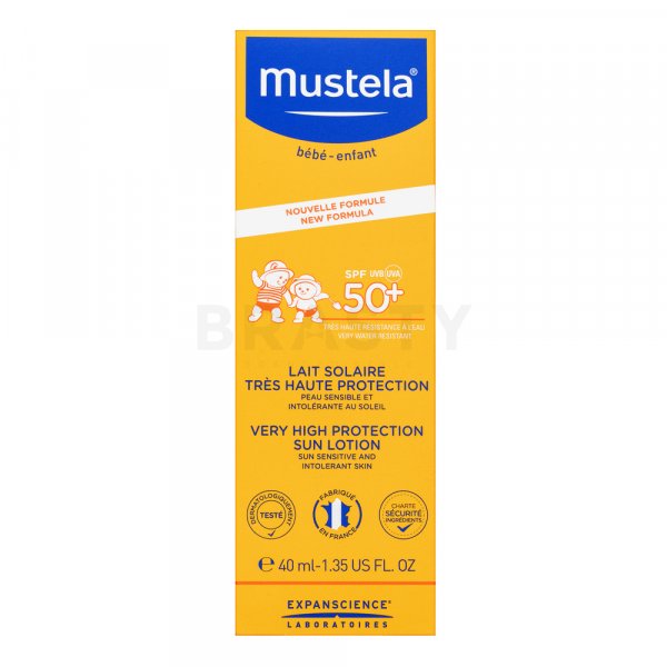 Mustela Bébé Very High Protection Sun Lotion SPF50+ Bräunungsmilch für Kinder 40 ml