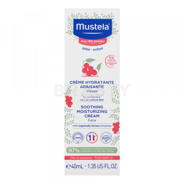 Mustela Bébé Soothing Moisturizing Face Cream успокояваща емулсия за деца 40 ml