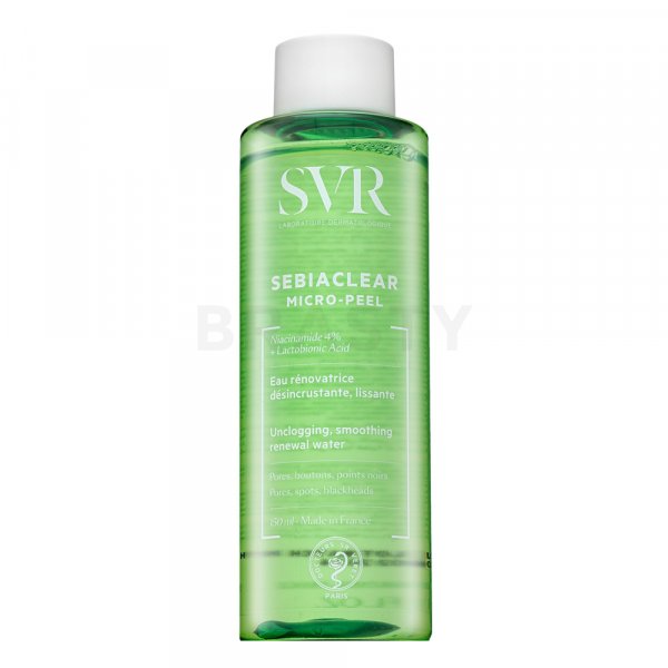 SVR Sebiaclean Micro-Peel Unclogging, Smoothing Renewal Water čistící pleťová voda s peelingovým účinkem 150 ml