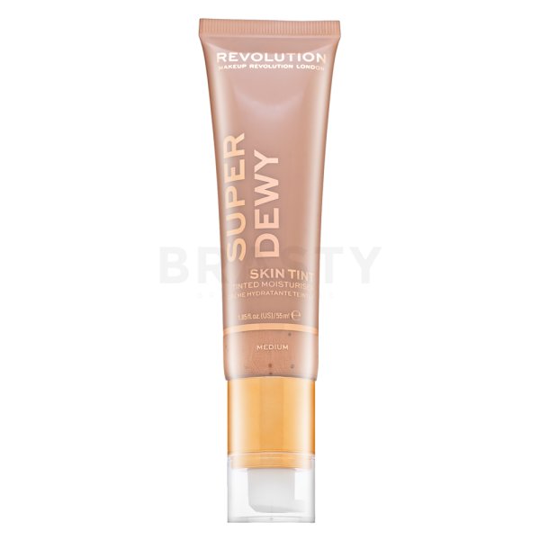 Makeup Revolution Super Dewy Skin Tint Moisturizer - Medium тонизираща и овлажняваща емулсия 55 ml