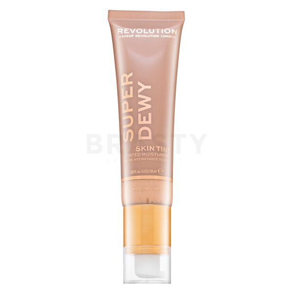Makeup Revolution Super Dewy Skin Tint Moisturizer - Medium Light тонизираща и овлажняваща емулсия 55 ml