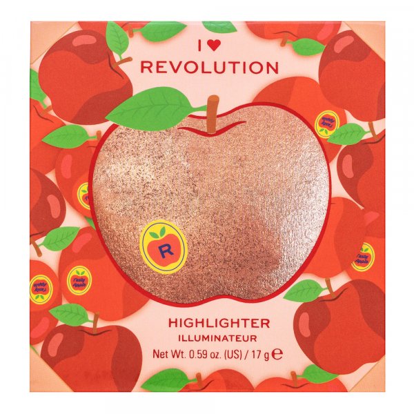 I Heart Revolution Summer Of Love Powder Highlighter 3D Tasty rozjasňovač pre zjednotenú a rozjasnenú pleť Apple 17 g