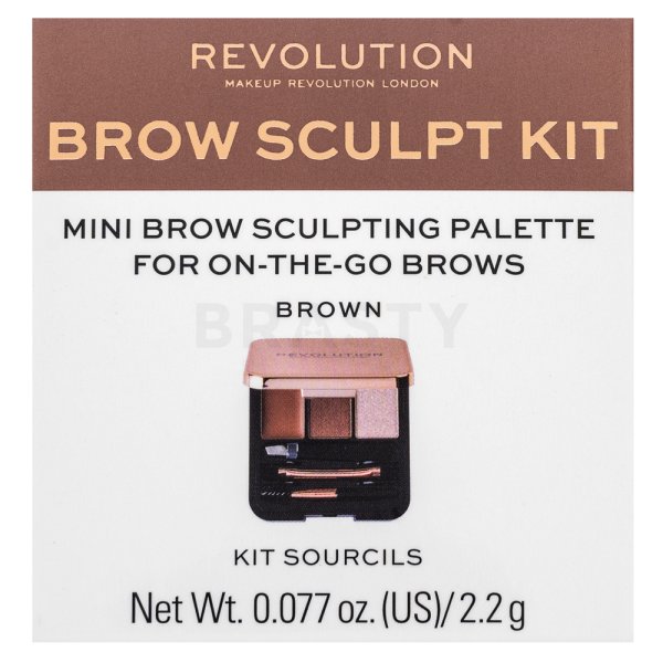 Makeup Revolution Brow Sculpt Kit - Brown Palette zum schminken der Augenbrauen