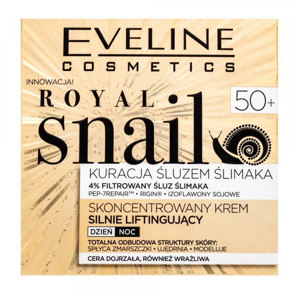 Eveline Royal Snail Concentrated Intensely Lifting Cream 50+ liftingový spevňujúci krém proti vráskam 50 ml