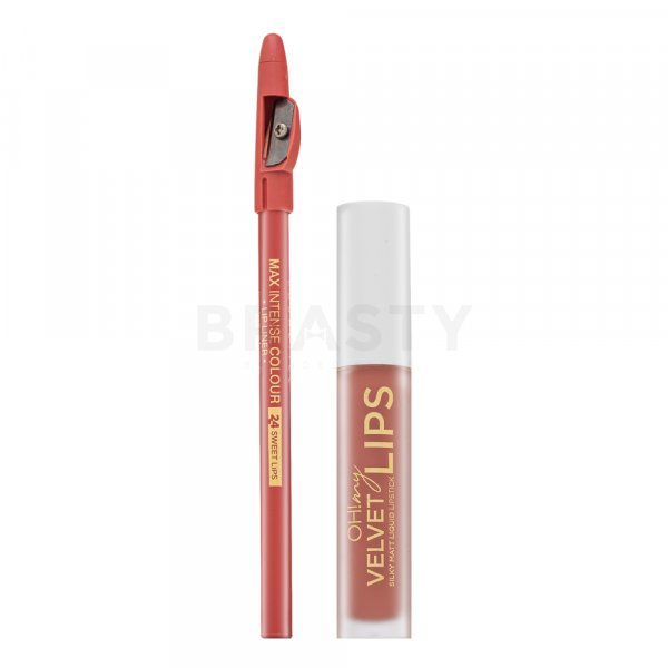 Eveline OH! My Velvet Lips Matt Lip Kit komplet za ustnice za mat učinek 11 Cookie Milkshake 4,5 ml