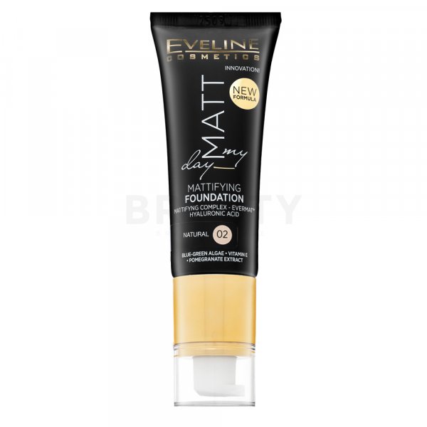 Eveline Matt My Day Mattifying Foundation tekutý make-up so zmatňujúcim účinkom 02 Natural 40 ml