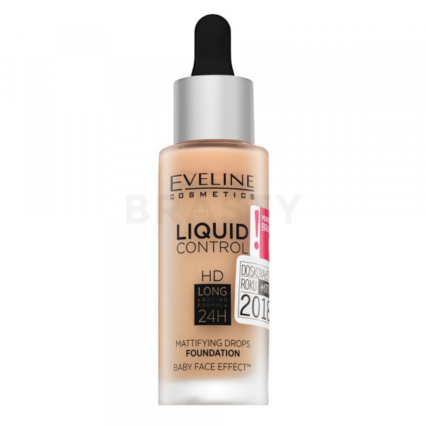 Eveline Liquid Control HD Mattifying Drops Foundation 015 Light Vanilla langanhaltendes Make-up mit mattierender Wirkung 32 ml