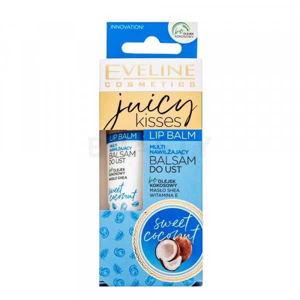 Eveline Juicy Kisses Lip Balm - Sweet Coconut balsamo per labbra nutriente 12 ml