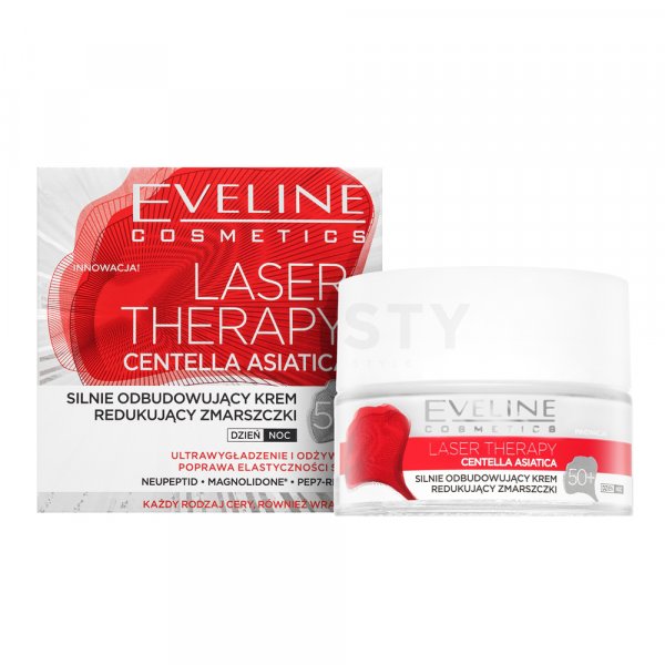 Eveline Laser Therapy Centella Asiatica Anti-Wrinkle Cream 50+ vyživujúci krém proti vráskam 50 ml