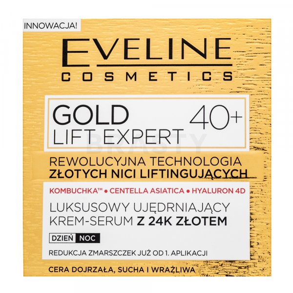 Eveline Gold Lift Expert Luxurious Firming Cream Serum 40+ crema de fortalecimiento efecto lifting antiarrugas 50 ml