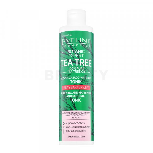 Eveline Botanic Expert Tea Tree Purifying & Mattifying Antibacterial Tonic čistící tonikum s matujícím účinkem 225 ml