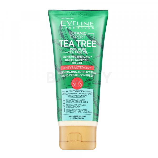 Eveline Botanic Expert SOS Tea Tree Regenerating Antibacterial Hand Cream-Compress Handcreme für trockene Haut 100 ml