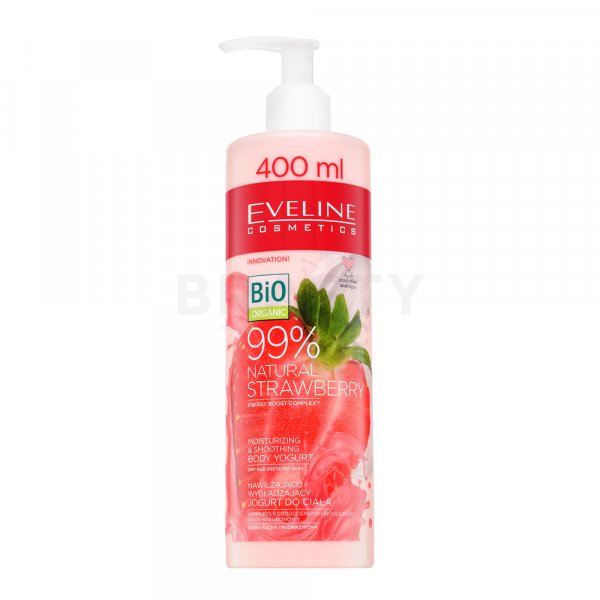 Eveline Bio Organic 99% Natural Strawberry Moisturising & Smoothing Body Yoghurt nawilżające mleczko do ciała do wszystkich typów skóry 400 ml