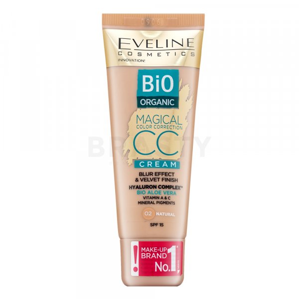 Eveline Bio Organic Magical Color Correction CC Cream CC krém proti nedokonalostiam pleti 02 Natural 30 ml