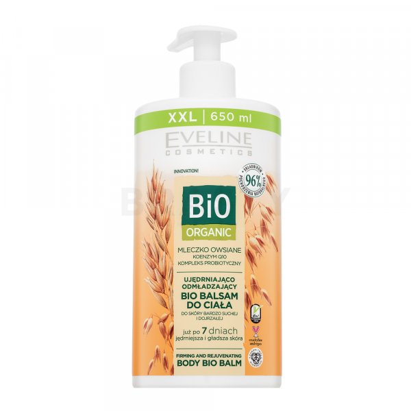 Eveline Bio Organic Oat Milk Firming & Rejuvenating Body Bio Balm wzmacniający krem liftingujący do wszystkich typów skóry 650 ml