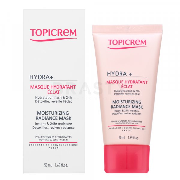 Topicrem HYDRA+ Moisturizing Radiance Mask Mascarilla capilar nutritiva para piel seca 50 ml