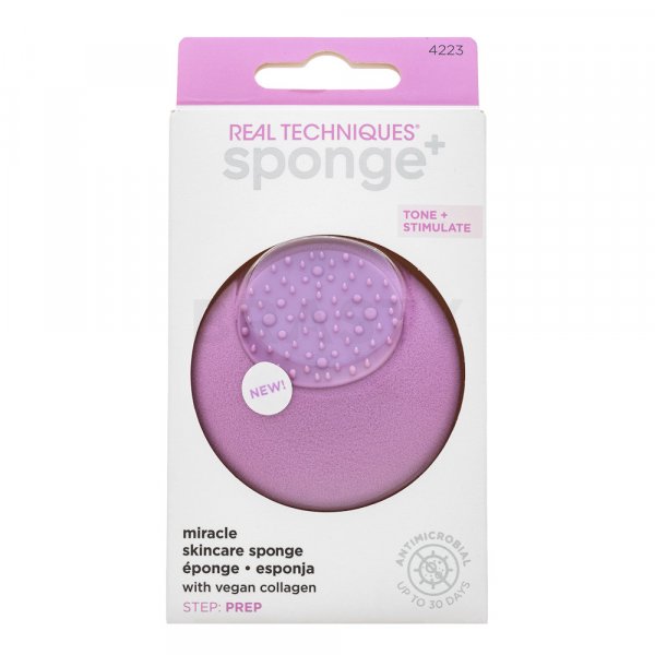 Real Techniques Sponge+ Miracle Skincare Sponge Gentle Exfoliating Sponge for Face and Body
