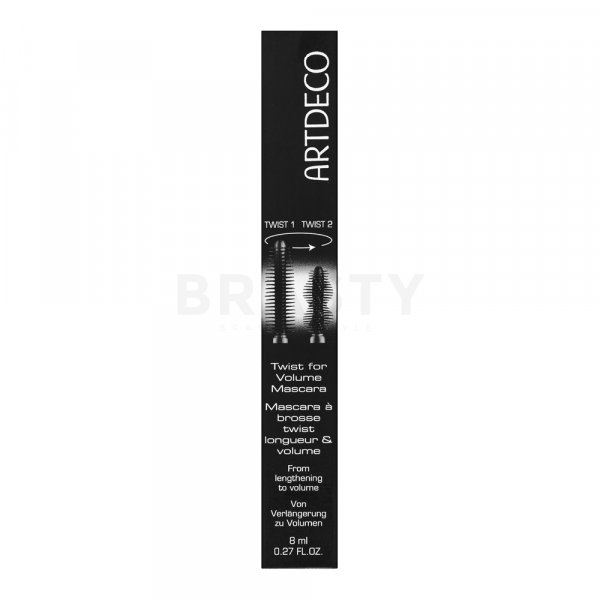 Artdeco Twist For Volume Mascara řasenka pro prodloužení řas a objem 01 Black 8 ml