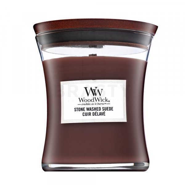 Woodwick Stone Washed Suede vonná svíčka 275 g