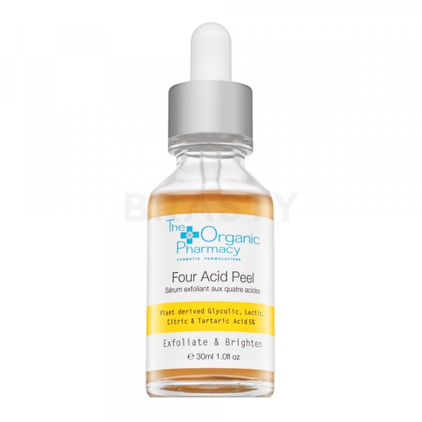 The Organic Pharmacy Four Acid Peel 5% Serum serum cu efect exfoliant pentru o piele mai luminoasa 30 ml