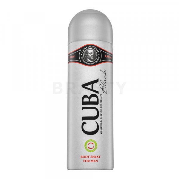 Cuba Black tělový spray pro muže 200 ml