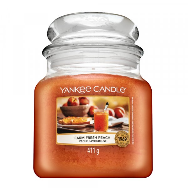 Yankee Candle Farm Fresh Peach geurkaars 411 g
