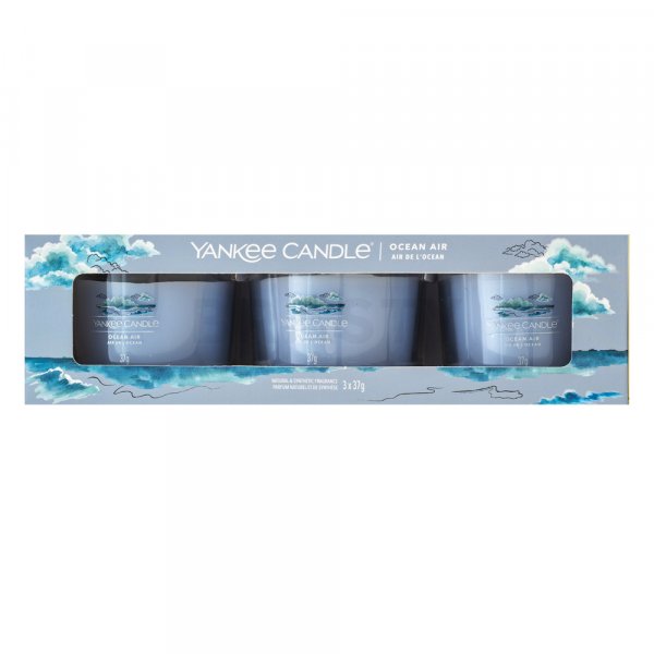 Yankee Candle Ocean Air vela votiva 3 x 37 g