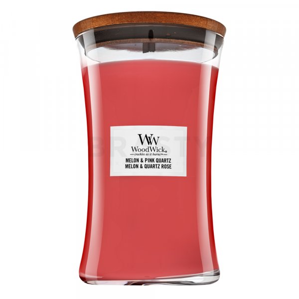 Woodwick Melon & Pink Quartz vonná svíčka 610 g