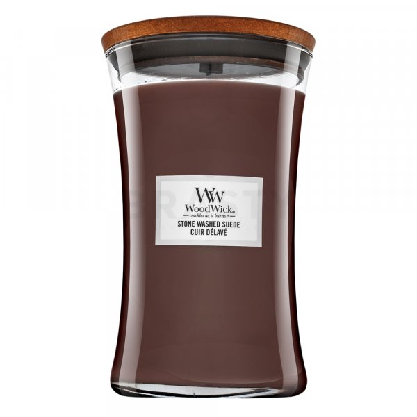 Woodwick Stone Washed Suede vonná svíčka 610 g