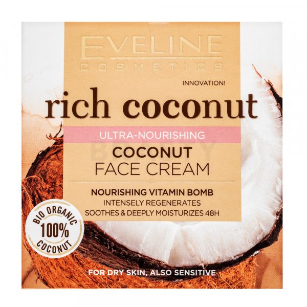Eveline Rich Coconut Ultra Nourishing Face Cream vyživující krém pro všechny typy pleti 50 ml