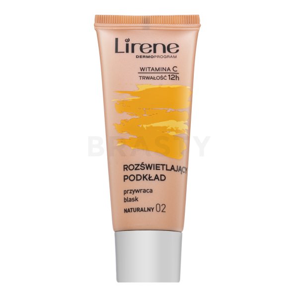 Lirene Brightening Fluid with Vitamin C 02 Natural fluidní make-up pro sjednocení barevného tónu pleti 30 ml