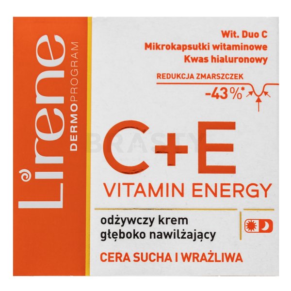 Lirene C+E Vitamin Energy Face Cream Moisturizining Cream hidratáló krém nagyon száraz és érzékeny arcbőrre 50 ml