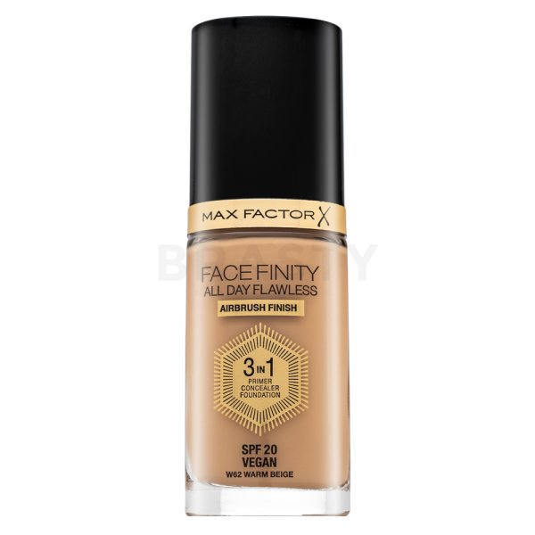 Max Factor Facefinity All Day Flawless Flexi-Hold 3in1 Primer Concealer Foundation SPF20 62 tekutý make-up 3v1 30 ml