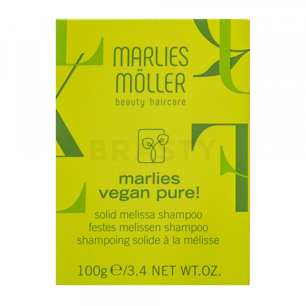 Marlies Möller Marlies Vegan Pure! Solid Melissa Shampoo Barra de champú con efecto nutritivo 100 g