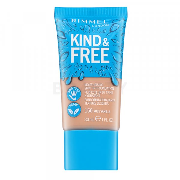 Rimmel London Kind & Free Moisturising Skin Tint Foundation 150 Liquid Foundation for unified and lightened skin 30 ml