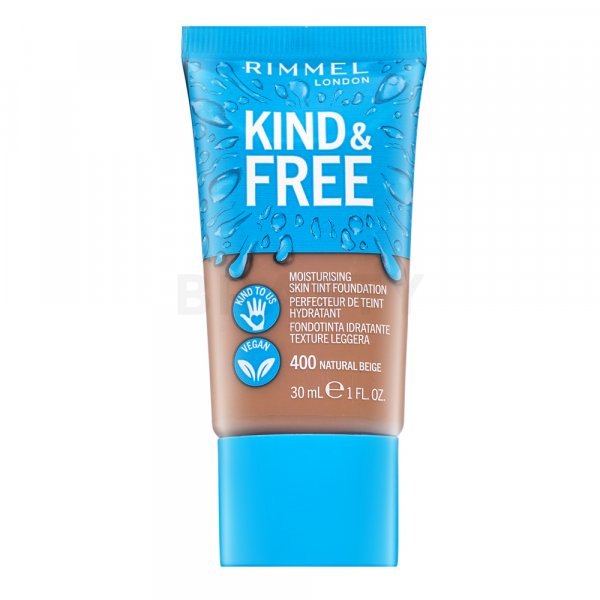Rimmel London Kind & Free Moisturising Skin Tint Foundation 400 maquillaje líquido para piel unificada y sensible 30 ml