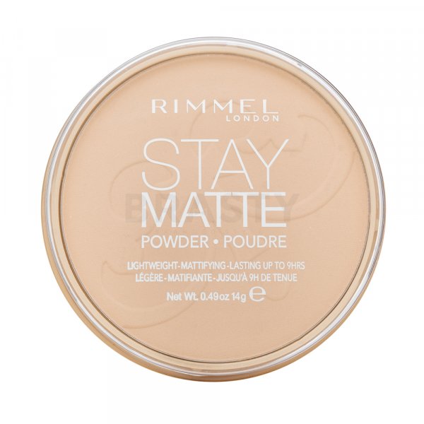 Rimmel London Stay Matte Long Lasting Pressed Powder Puder mit mattierender Wirkung 001 Transparent 14 g