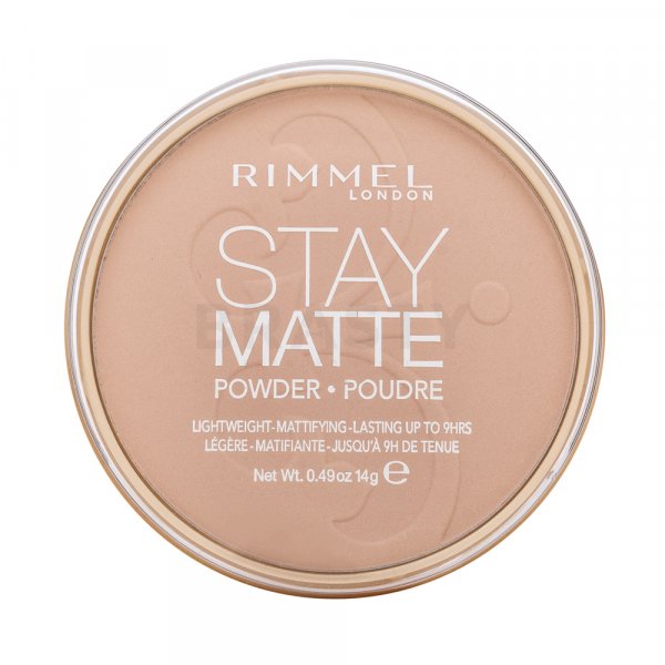 Rimmel London Stay Matte Long Lasting Pressed Powder pudr s matujícím účinkem 003 Peach Glow 14 g