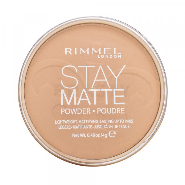 Rimmel London Stay Matte Long Lasting Pressed Powder Puder mit mattierender Wirkung 006 Warm Beige 14 g