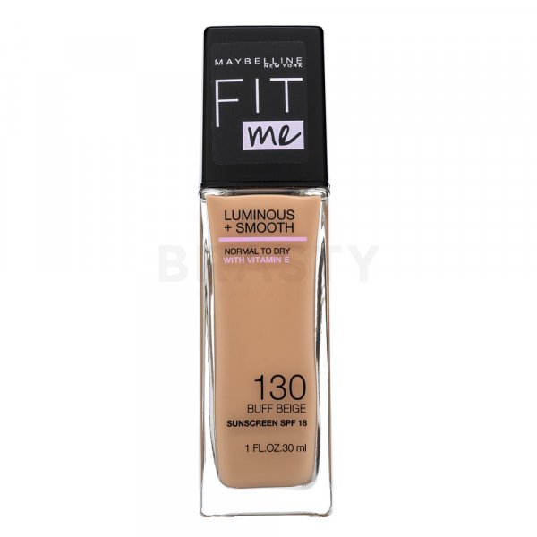 Maybelline Fit Me! Luminous + Smooth Foundation folyékony make-up matt hatású 130 Buff Beige 30 ml
