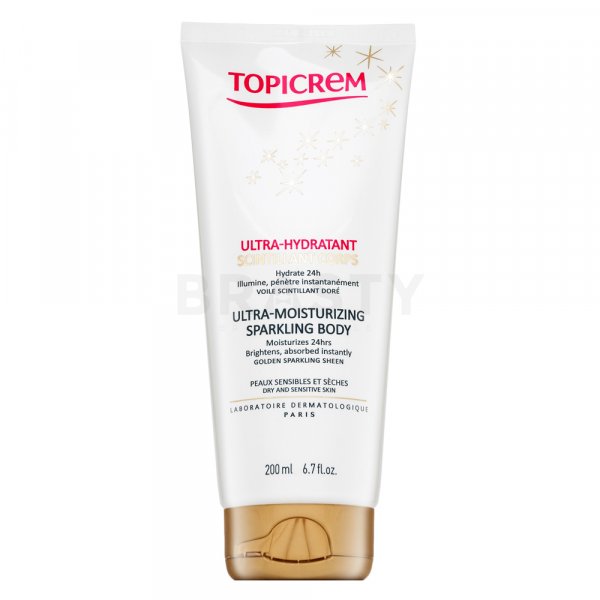 Topicrem Ultra-Moisturizing Sparkling Body moisturizing body lotion with glitters 200 ml